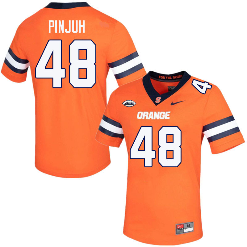 Syracuse Orange #48 Joe Pinjuh College Football Jerseys Stitched-Orange